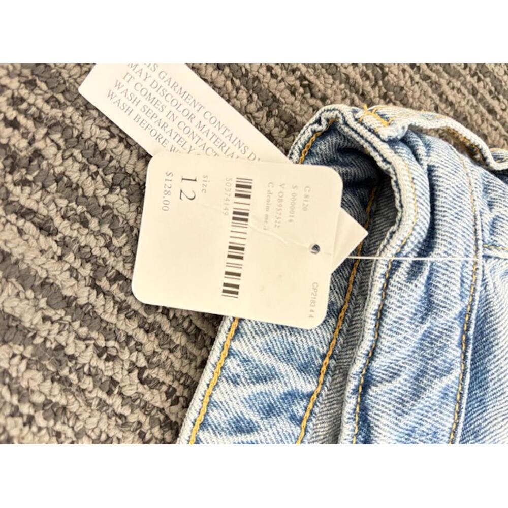 NWT We the Free by Free People Distressed Denim Midi Skirt sz 12 - Picture 5 of 8